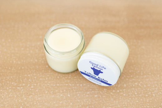 tallow based skincare with grass fed beef tallow balm